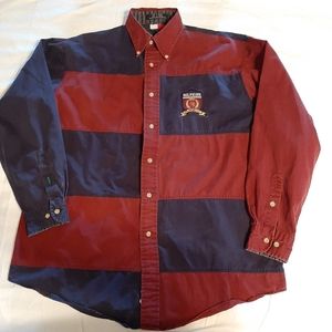 Vintage Tommy Hilfiger color blocked button up
